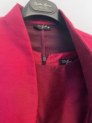 Vestido de boda/fiesta rojo con chaqueta