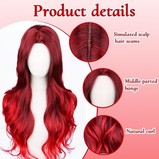 Peluca de Mujer Roja NUEVO SIN USO