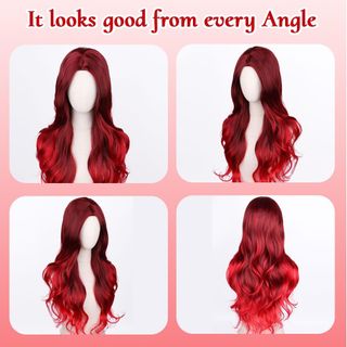 Peluca de Mujer Roja NUEVO SIN USO