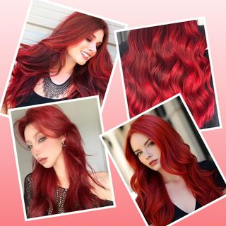 Peluca de Mujer Roja NUEVO SIN USO