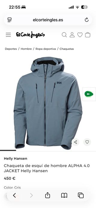 Chaqueta Helly Hansen ALPHA 4.0 Gris