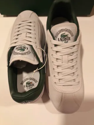 Zapatillas Lacoste Roland Garros T37 Beige/Verde