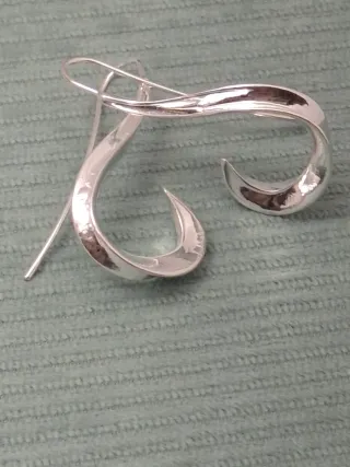 Pendientes abstractos plata