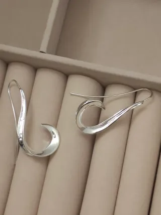 Pendientes abstractos plata