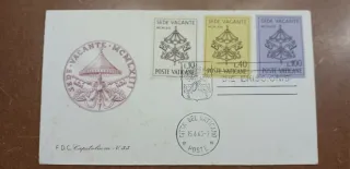 Lote 2 Sobres Primer Día Vaticano Sede Vacante 63