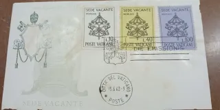 Lote 2 Sobres Primer Día Vaticano Sede Vacante 63