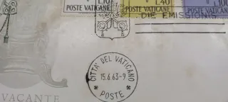 Lote 2 Sobres Primer Día Vaticano Sede Vacante 63