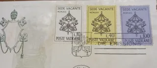Lote 2 Sobres Primer Día Vaticano Sede Vacante 63