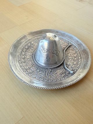 Sombrero Mexicano Plata Ley 925