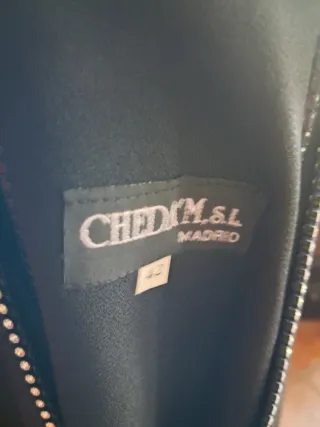 Vestido largo fiesta negro pedrería