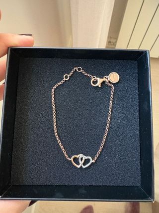 Pulsera Aristocrazy Corazones Oro Rosa y Plata