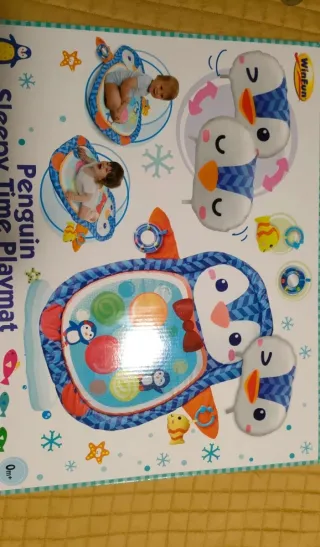 Manta de juego para bebés Pingüino