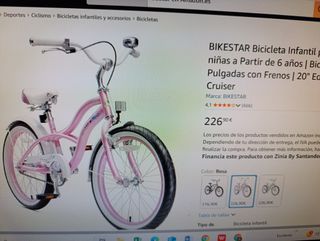 Bicicleta niña BIKESTAR 20 rosa