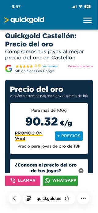 Cadena Calabrote Oro 18k Nueva