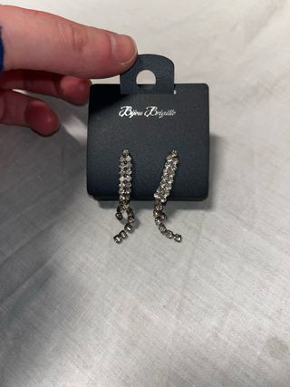 Pendientes largos Bijou Brigitte con brillos