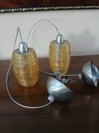2 Lampade a sospensione attribuite a Vistosi.