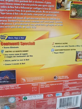 Bolt DVD Walt Disney Cartone Animato