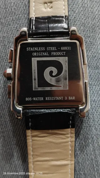 Orologio Pierre Cardin Rettangolare Nero Argento