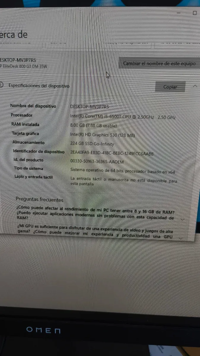 HP EliteDesk 800 G3 Mini 35W Ordenador afbeelding 6