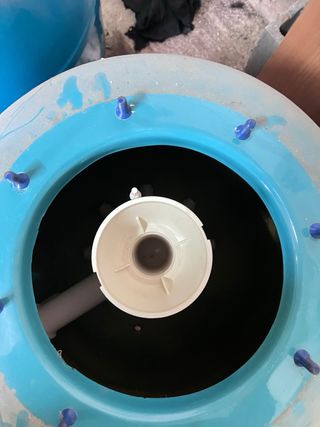 Filtro piscina Klinwass azul y blanco