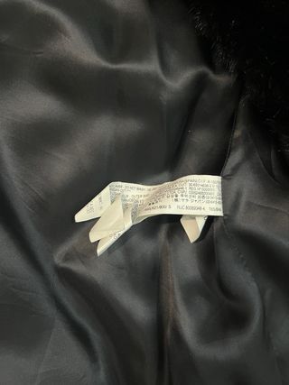 Chaquetón Zara efecto piel negro S