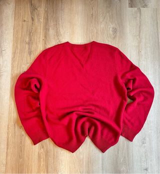 Polo Vintage Ralph Lauren Jersey Lana Rojo Talla M