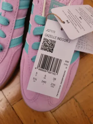 Adidas Gazelle Talla 38 Rosa/Turquesa