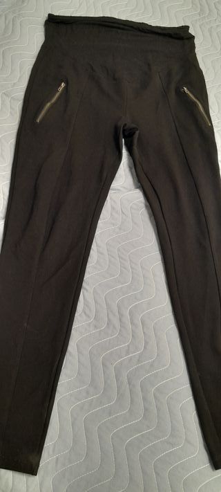 Lote pantalones premamá negros y azules.