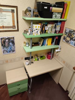 Cameretta a ponte due letti con scala