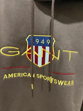 GANT Hoodie Castanho Tamanho M Novo