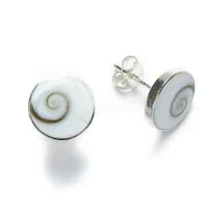 Pendientes ojo de Shiva (1 cm) y plata 925