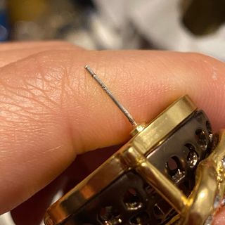 Orecchini vintage dorati con strass Eleganti