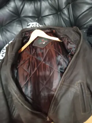 Cazadora de cuero Curiel Marrón