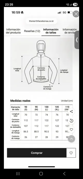 Chaqueta The North Face Gore-Tex Beige