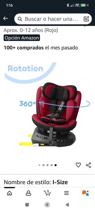 Silla de coche Reecle I-Size NUEVA