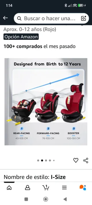 Silla de coche Reecle I-Size NUEVA