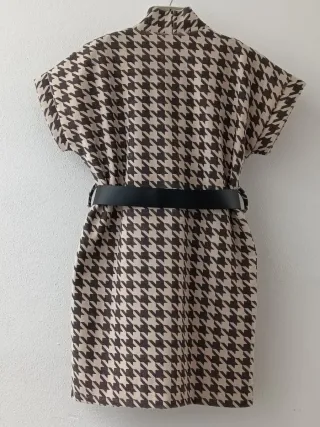 Casaco sem mangas com padrão Houndstooth