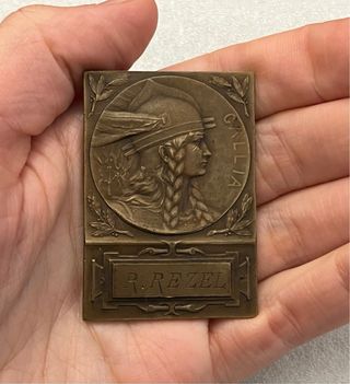 Medalla de bronce francesa Gallia