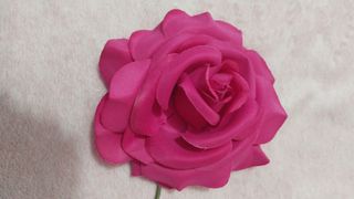 Pendientes aro rosa y flor