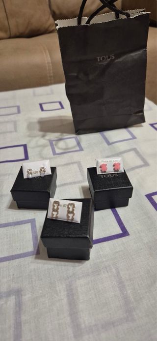 Pendientes Tous Plata y Rosa