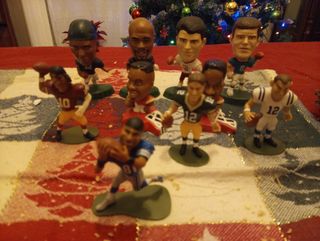 Lote 10 Figuras NFL Small Pros Cabezones