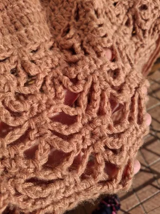 Scialle uncinetto artigianale