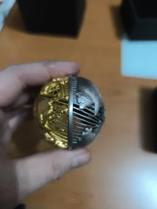 Doble Onza Plata Bull and Bear Esférica