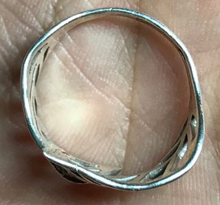 Anillo Plata Hojas Ajustable + Regalo