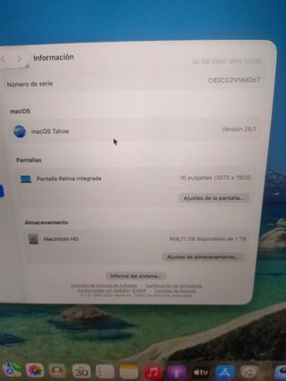 MACBOOK PRO 2019 16'' I9/32/1TB