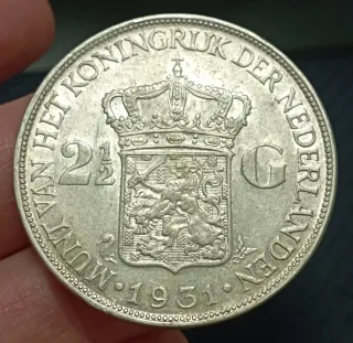 Olanda, 2.5 Gulden 1931 argento