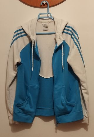 Chándal Adidas Talla 40 Azul y Blanco