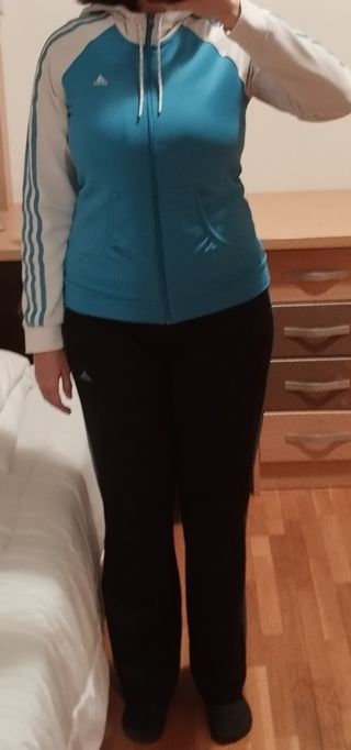 Chándal Adidas Talla 40 Azul y Blanco