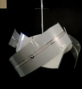 Lampadario moderno vetro e metallo