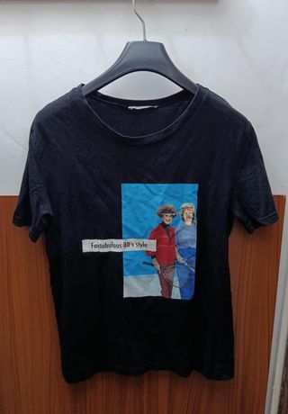 Camiseta Zara Trafaluc S Estampado 80s